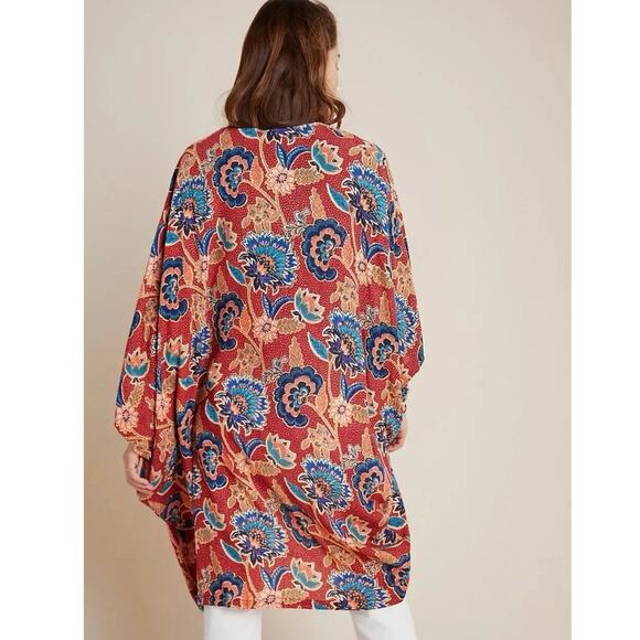 NEW Anthropologie Andersen & Lauth Red Astrid Kimono Bohemian Style Sz O/S - Picture 11 of 11